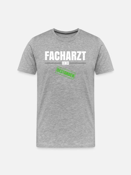 Facharzt HNO - Männer Premium Bio T-Shirt - Grau meliert