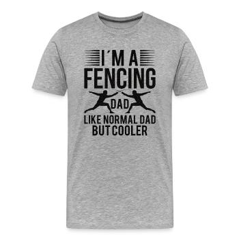 Fencing Father Fence Fence Son Daughter - Men's Premium Organic T-Shirt - heather grey - Front - Damien (186cm)