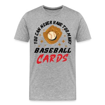 Baseball Cards Baseball Player Baseball Fan Gift - Men's Premium Organic T-Shirt - heather grey - Front - Damien (186cm)