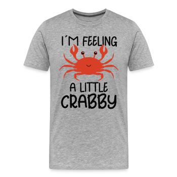 Krabbenkrabbenkrabbenflüsterer Krabbenjagdfischer - Männer Premium Bio T-Shirt - Grau meliert - Vorne - Damien (186cm)