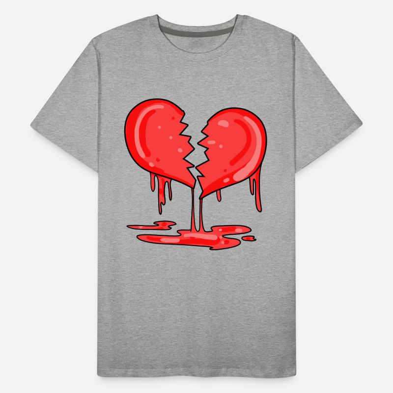 Gebrochenes Herz Männer Premium Bio T-Shirt