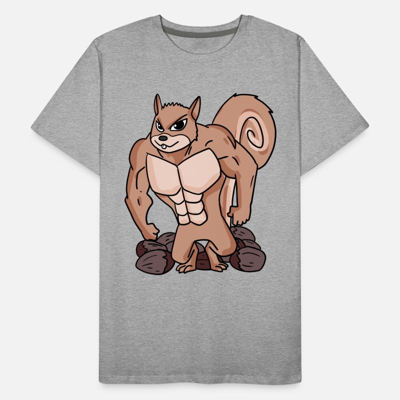 Écureuils avec muscles T-shirt bio Premium Homme