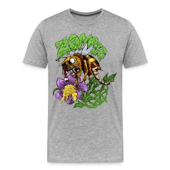 Zombee - T-shirt bio Premium Homme - gris chiné - Devant - Damien (186cm)