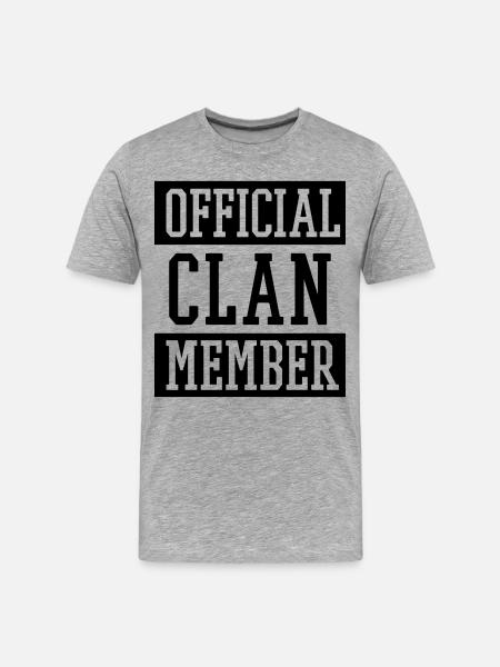 Official Clan Member - Men's Premium Organic T-Shirt - heather grey