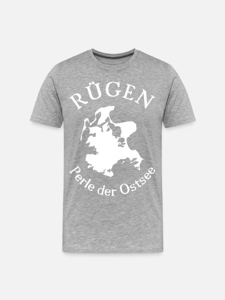 Rügen - Männer Premium Bio T-Shirt - Grau meliert
