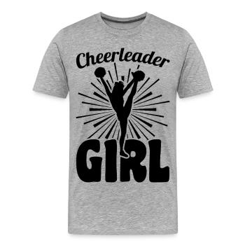 cheerleader - Men's Premium Organic T-Shirt - heather grey - Front - Damien (186cm)