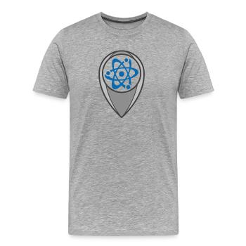 M. Universe Superhero - T-shirt bio Premium Homme - gris chiné - Devant - Damien (186cm)