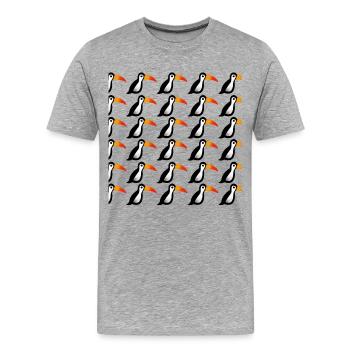 TUCAN collection - Men's Premium Organic T-Shirt - heather grey - Front - Damien (186cm)
