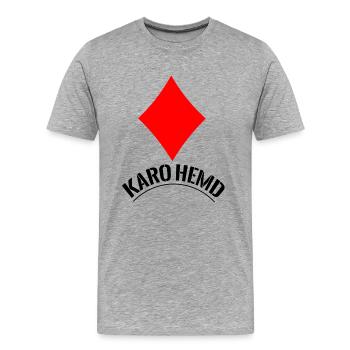 Karohemd - Männer Premium Bio T-Shirt - Grau meliert - Vorne - Damien (186cm)