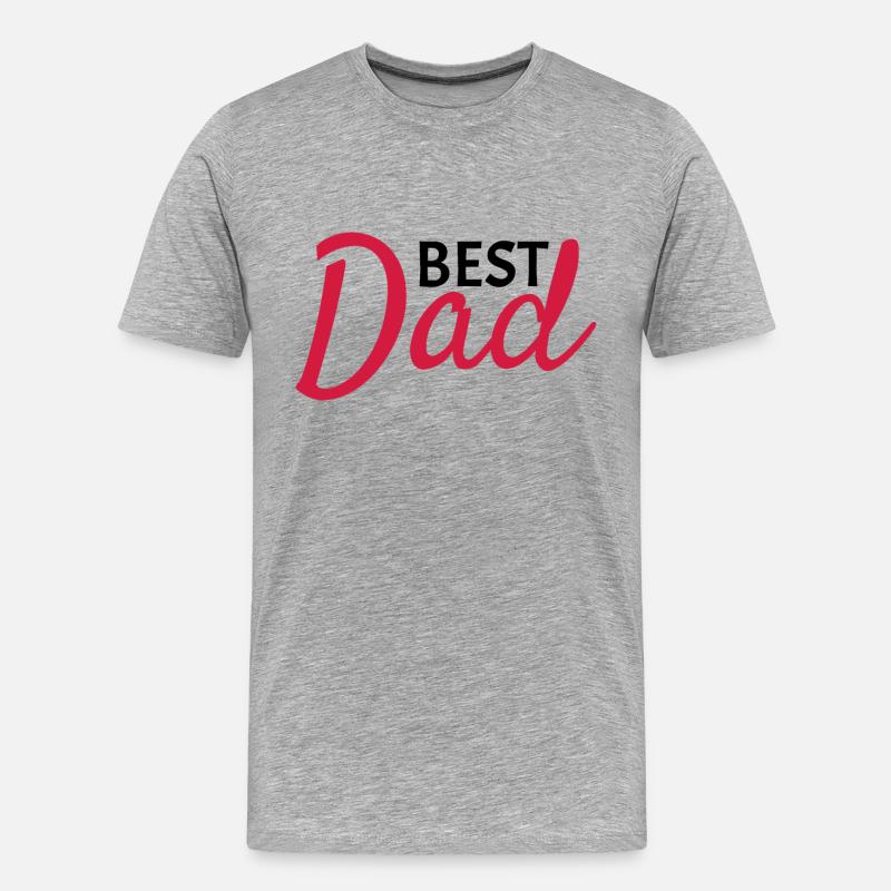 Best Dad - Männer Premium Bio T-Shirt - Grau meliert