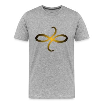 Keltische Symbole Freundschaft Geschenkidee - Männer Premium Bio T-Shirt - Grau meliert - Vorne - Damien (186cm)