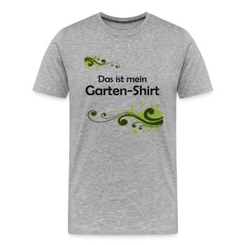 Garten Shirt - Männer Premium Bio T-Shirt - Grau meliert - Vorne - Damien (186cm)