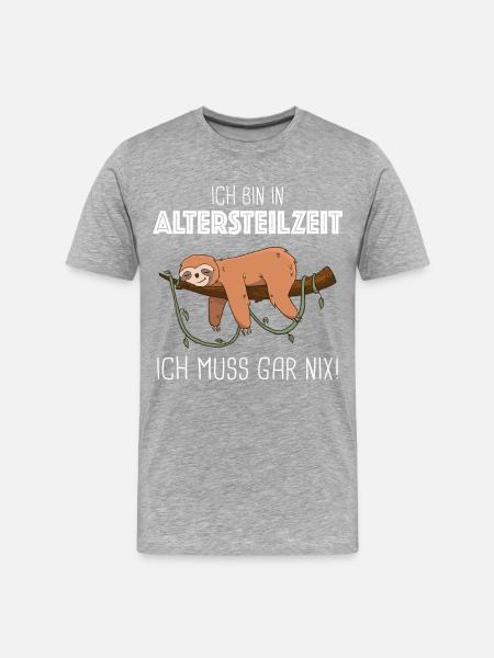Altersteilzeit ATZ - Männer Premium Bio T-Shirt - Grau meliert