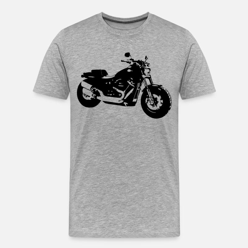 Davidson Fatbob 114 - Männer Premium Bio T-Shirt - Grau meliert