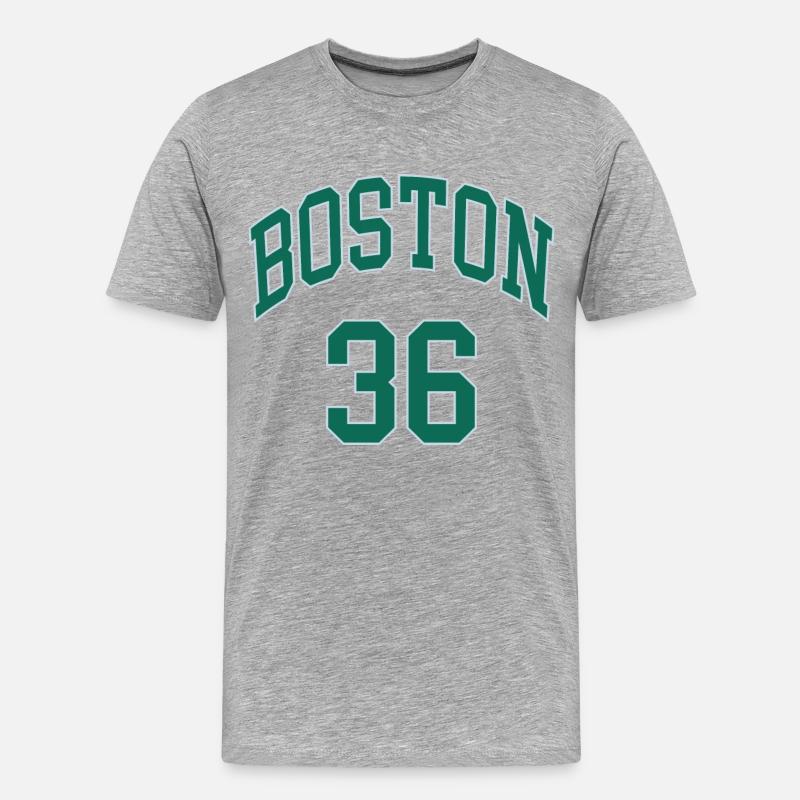 Boston 36 - Männer Premium Bio T-Shirt - Grau meliert