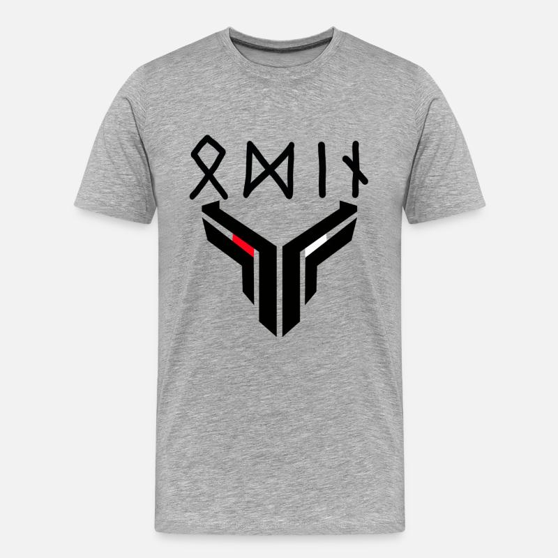 odin allvater - Männer Premium Bio T-Shirt - Grau meliert
