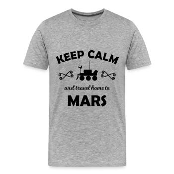 Les découvreurs de Mars - T-shirt bio Premium Homme - gris chiné - Devant - Damien (186cm)