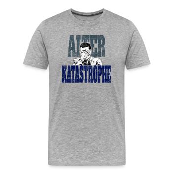 Alter Katastrophe für graue Shirts - Männer Premium Bio T-Shirt - Grau meliert - Vorne - Damien (186cm)