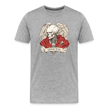 Invictus - Angel Skeleton - Männer Premium Bio T-Shirt - Grau meliert - Vorne - Damien (186cm)