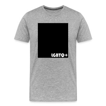LGBTQ+ - T-shirt bio Premium Homme - gris chiné - Devant - Damien (186cm)