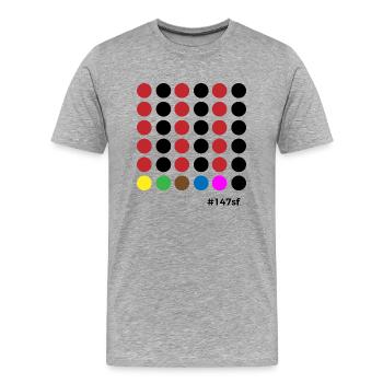 Snooker # 147sf - T-shirt bio Premium Homme - gris chiné - Devant - Damien (186cm)