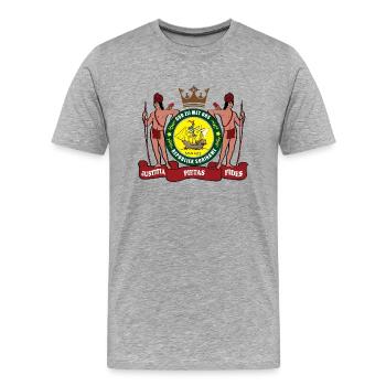 Crown WP Suriname - Männer Premium Bio T-Shirt - Grau meliert - Vorne - Damien (186cm)
