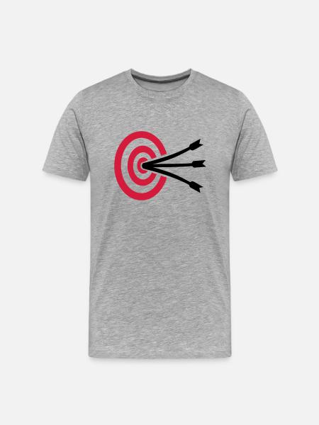 Bogenschießen - Männer Premium Bio T-Shirt - Grau meliert