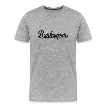 Barkeeper - Männer Premium Bio T-Shirt - Grau meliert - Vorne - Damien (186cm)