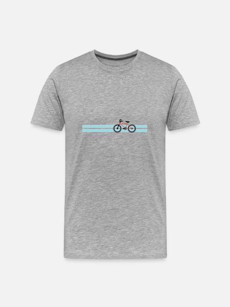 Fahrrad - Männer Premium Bio T-Shirt - Grau meliert