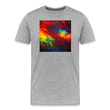 Rain Lamps - Abstract Colors - Men's Premium Organic T-Shirt - heather grey - Front - Damien (186cm)