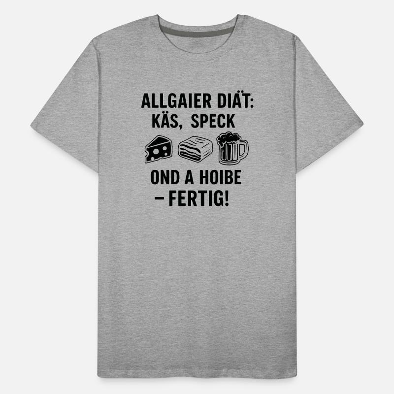 Fromage diète de l’Allgäu Bacon T-shirt bio Premium Homme