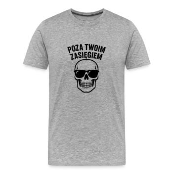 Hors de votre portée - T-shirt bio Premium Homme - gris chiné - Devant - Damien (186cm)