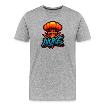 NUKE!  - Graffiti Explosion | exclusive Design - Men's Premium Organic T-Shirt - heather grey - Front - Damien (186cm)