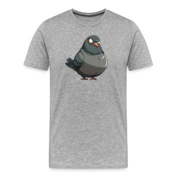Grim Dove - T-shirt bio Premium Homme - gris chiné - Devant - Damien (186cm)