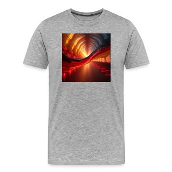 Flaggen Deutschland - Männer Premium Bio T-Shirt - Grau meliert - Vorne - Damien (186cm)
