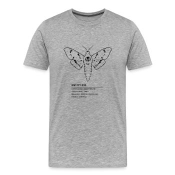 Backrooms Entité 11 noire - T-shirt bio Premium Homme - gris chiné - Devant - Damien (186cm)