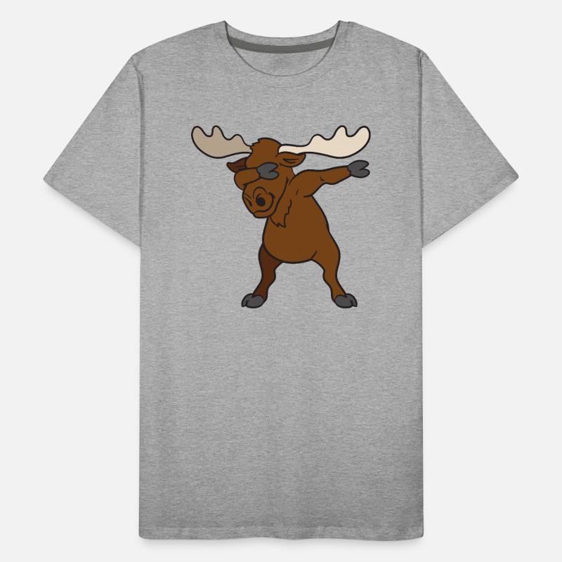 Dabbing Dab Elch Männer Premium Bio T-Shirt