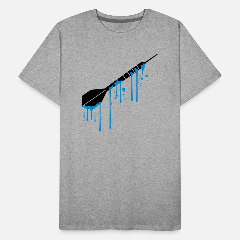 wet drops graffiti spray logo cool play darts Men's Premium Organic T-Shirt