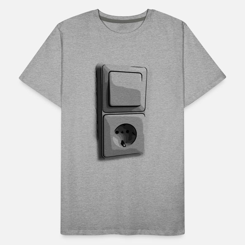 Retro light switch socket transparent Men's Premium Organic T-Shirt