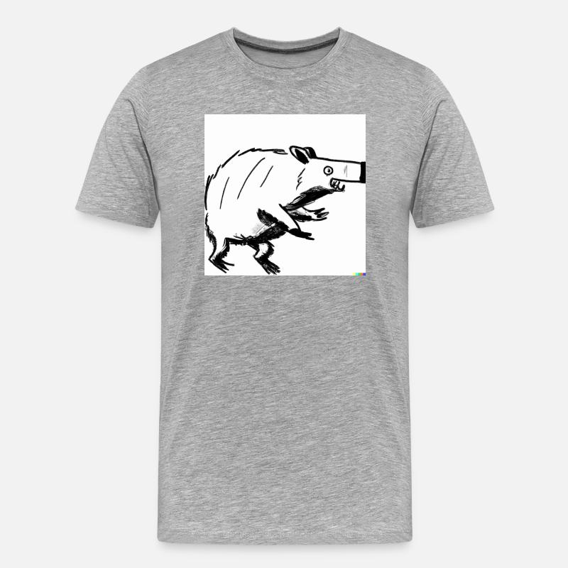 example com 4 - Männer Premium Bio T-Shirt - Grau meliert
