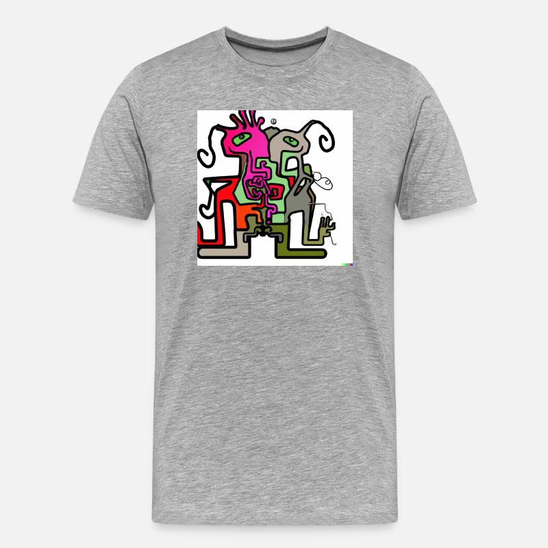 example com 7 - Männer Premium Bio T-Shirt - Grau meliert
