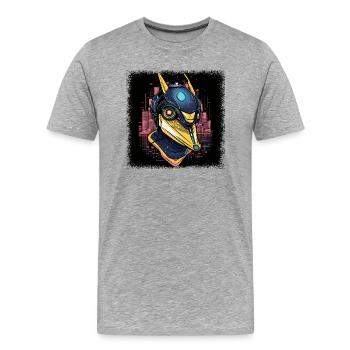 anniversaire animal baignade oiseau verrat cadeau de chasse - T-shirt bio Premium Homme - gris chiné - Devant - Damien (186cm)