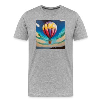 Au-dessus - T-shirt bio Premium Homme - gris chiné - Devant - Damien (186cm)