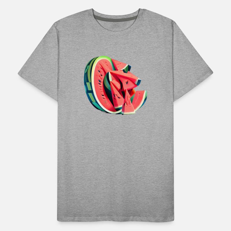 Pastèque en morceaux T-shirt bio Premium Homme