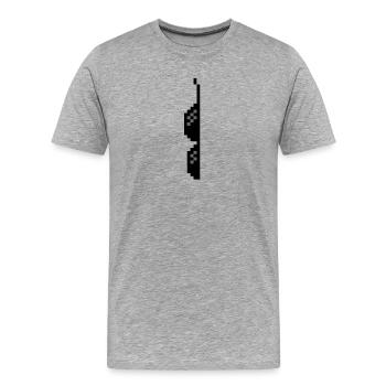 Th.. Life Brille Geschenk Idee - Männer Premium Bio T-Shirt - Grau meliert - Vorne - Damien (186cm)