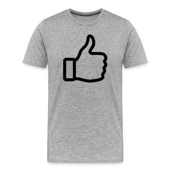 Thumbs up - Männer Premium Bio T-Shirt - Grau meliert - Vorne - Damien (186cm)