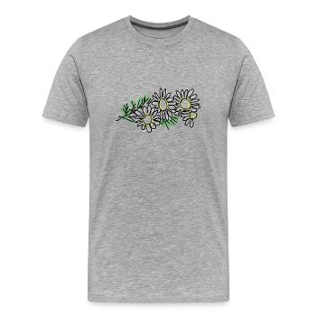 camomille - T-shirt bio Premium Homme - gris chiné - Devant - Damien (186cm)