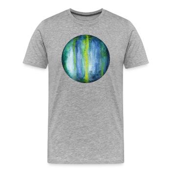 Uranus - T-shirt bio Premium Homme - gris chiné - Devant - Damien (186cm)