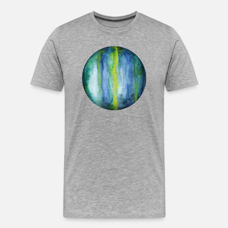 Uranus - Männer Premium Bio T-Shirt - Grau meliert