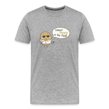 Die beste Kartoffel auf dem Feld - Männer Premium Bio T-Shirt - Grau meliert - Vorne - Damien (186cm)